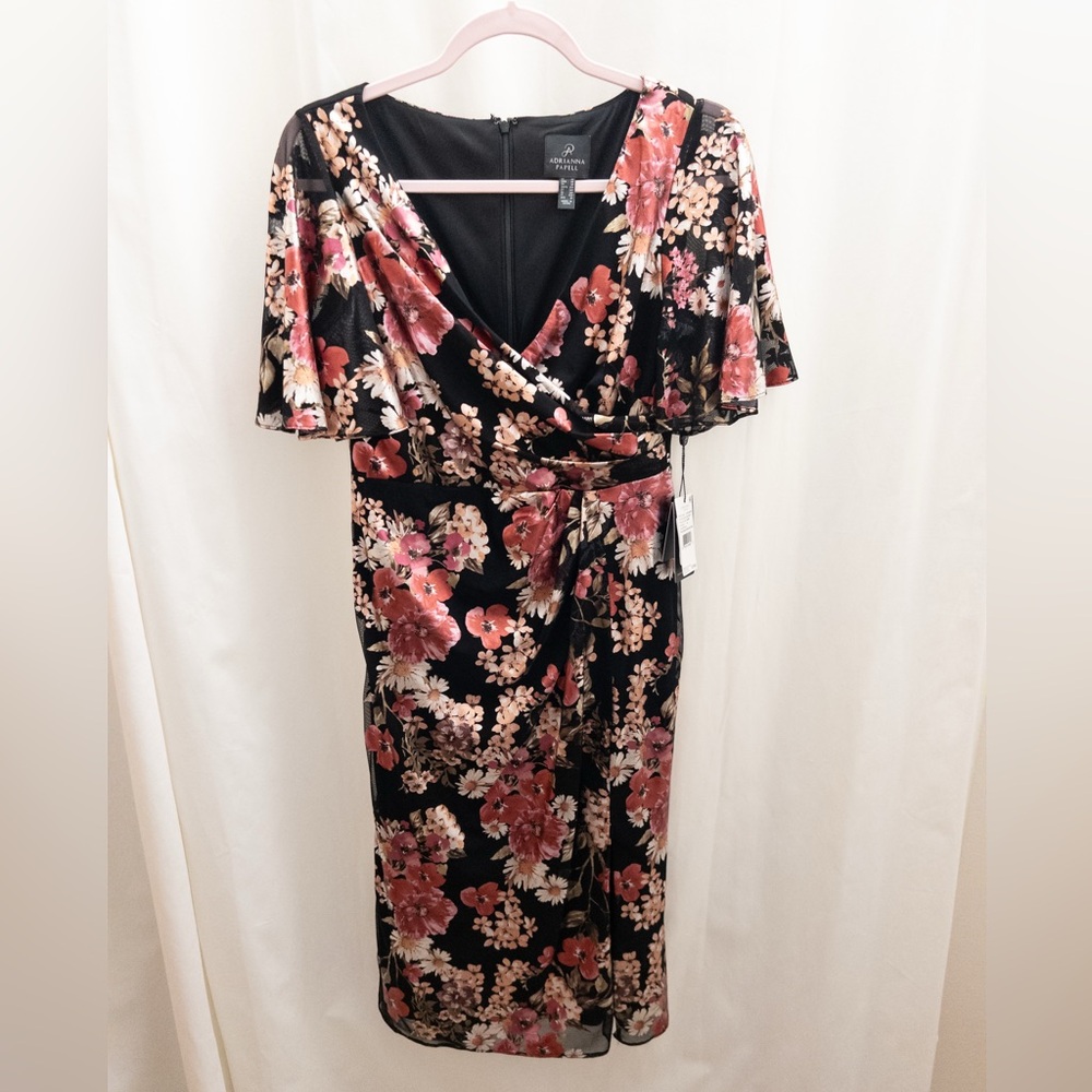 Metallic floral party dress